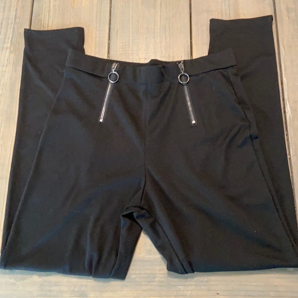 Black Zip Up Pants